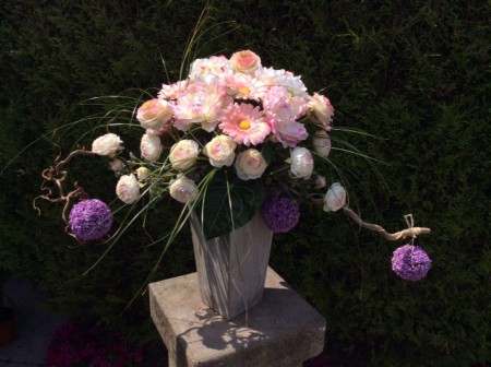 Pivoines, renoncules, gerberas, allium 